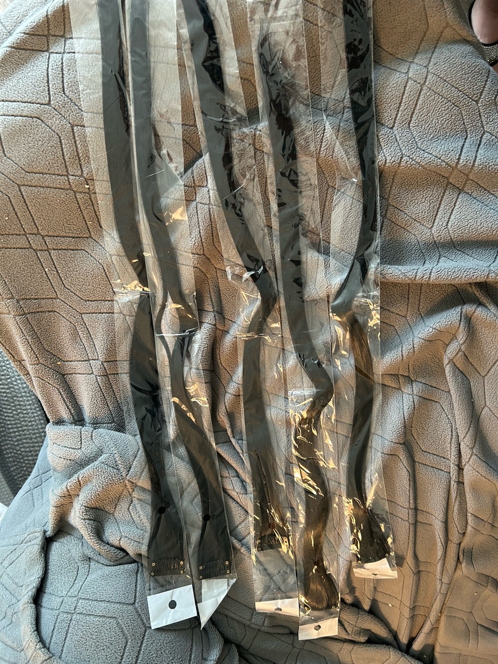Lot of black hair extensions five New and Package